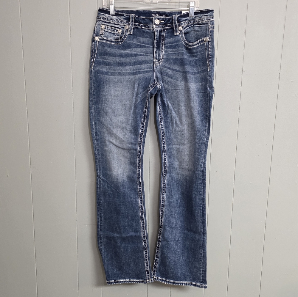 Miss Me Saquin Stitchwork Mid Rise Bootcut Jeans - Picture 2 of 15